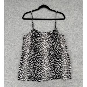 Equipment Layla Natural Leopard Print Silk Cami Tank Top Size LARGE